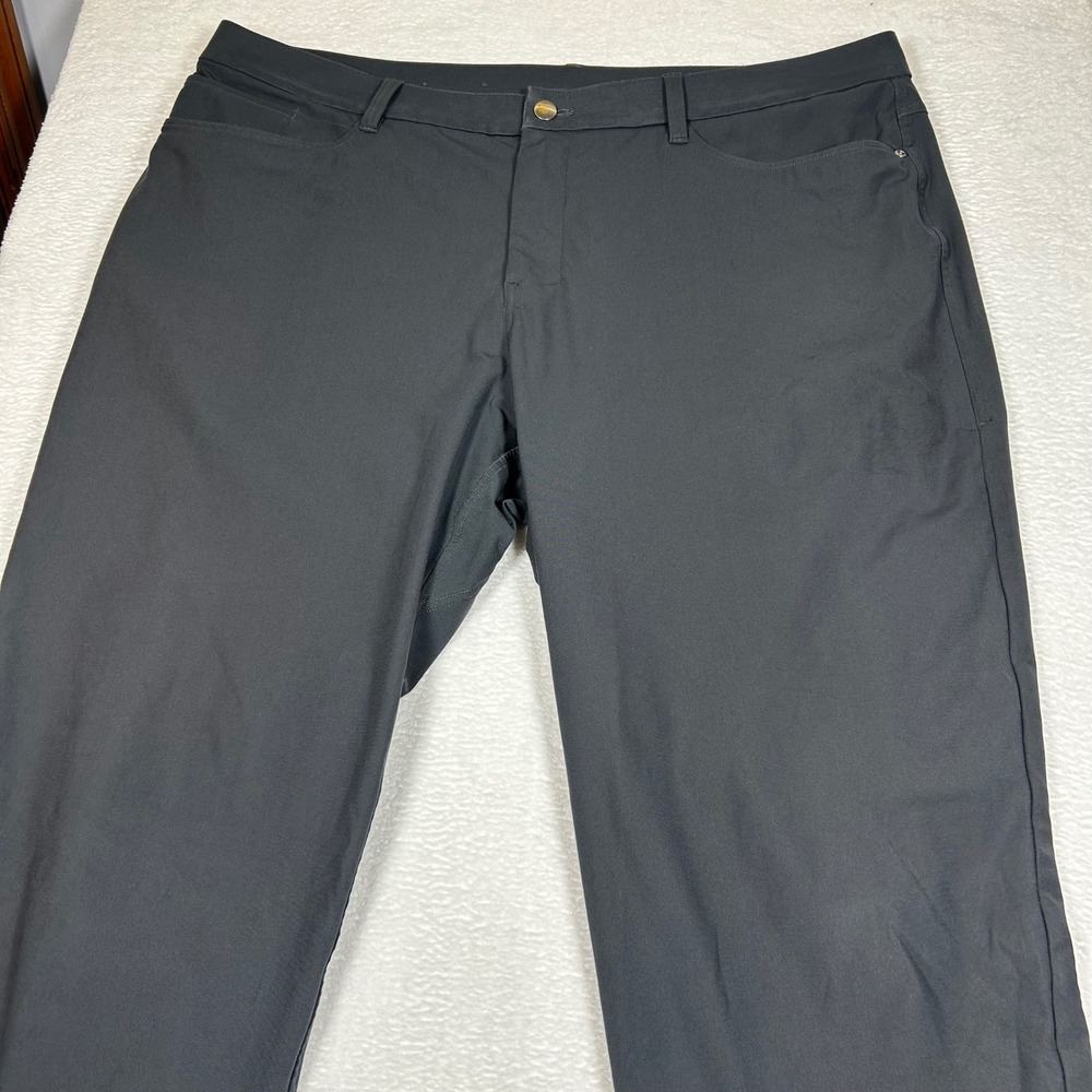 Lululemon ABC Pant Classic Warpstreme Trousers Mens 40 Black Five Pocket Tech